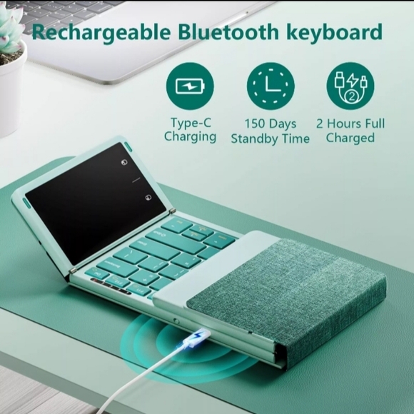 NIB SEENDA Foldable Bluetooth Keyboard with Touchpad - Picture 3 of 11